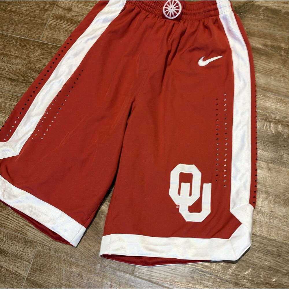 Nike Oklahoma Sooners Shorts Men's S Red Basketball Authentic Team OU Baggy 11”